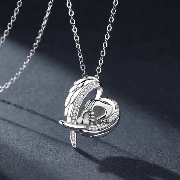 “Take my Hand” Sterling Silver Necklace - Picture 2 of 6
